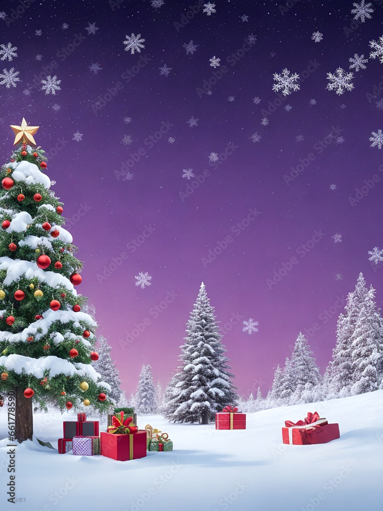 Christmas Background Design AI Generative Image