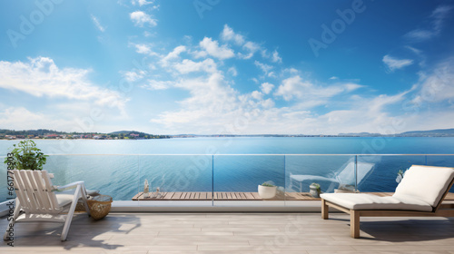 Image of panoramic beautiful sea lake