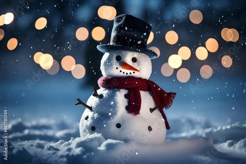 snowman of snow © usman
