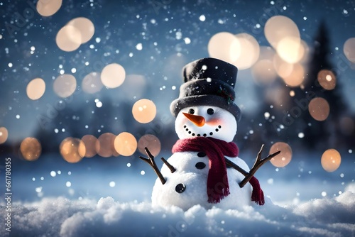 snowman in the winter © usman
