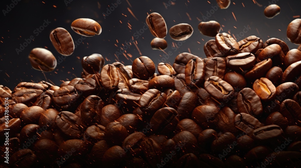 coffee beans on a brown background coffee beans on a brown background