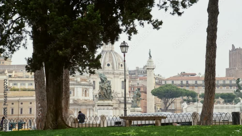 Point of view from vehicle admiring Rome, Italy Point of view from vehicle admiring Rome, Italy