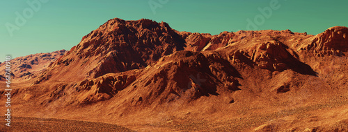 Mars landscape, 3d render o...