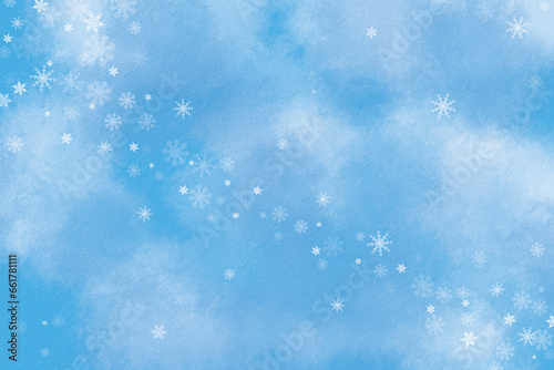 紙の質感の雪空