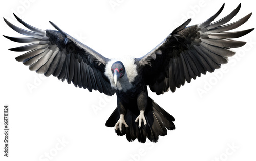 Andean Condor in 3D Image on isolated background photo
