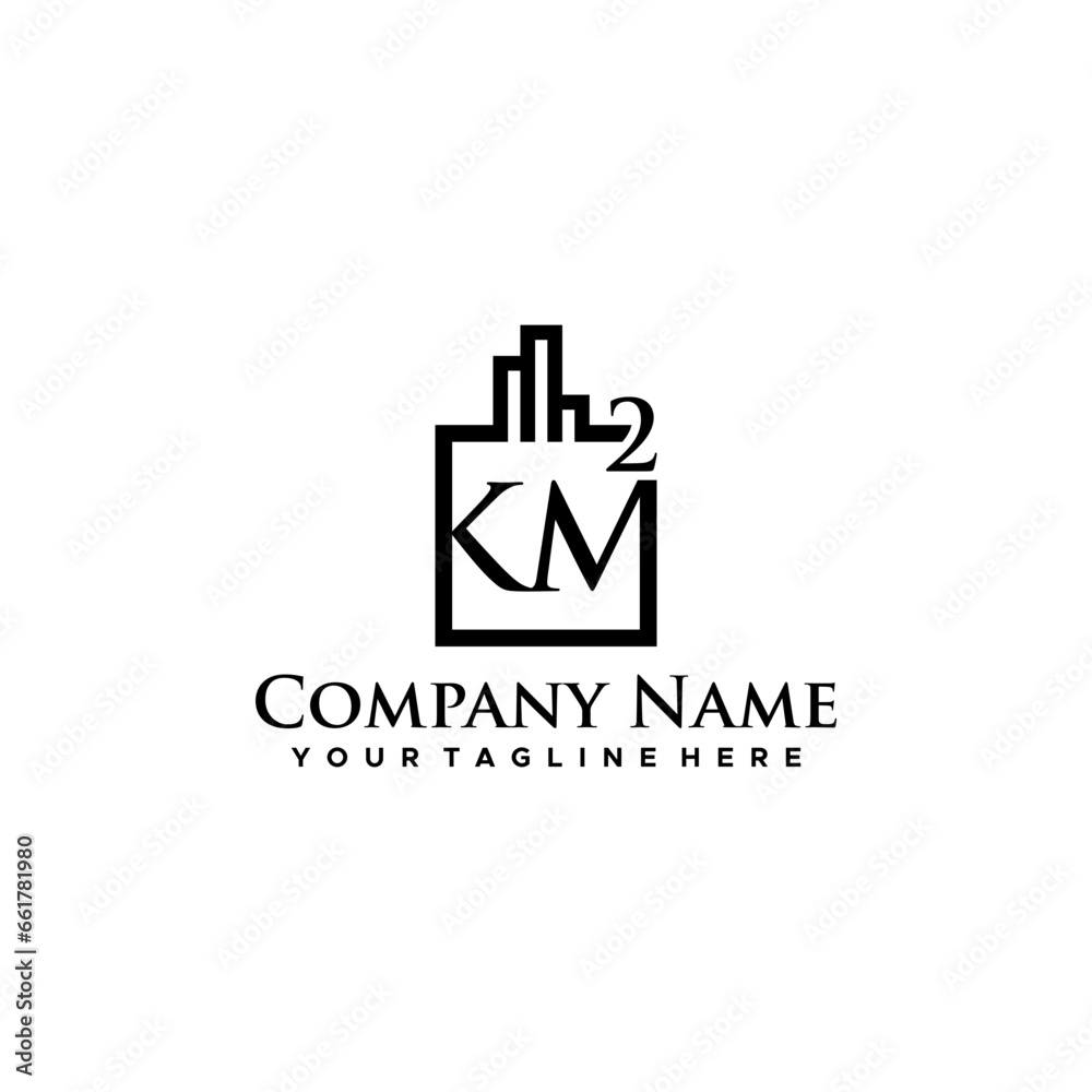 Alphabet letters Initials Monogram logo KM MK K and M Alphabet letters Initials Monogram logo KM MK K and M