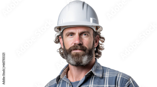 Réparateur, homme de chantier pour les travaux à la maison avec transparence, sans background photo