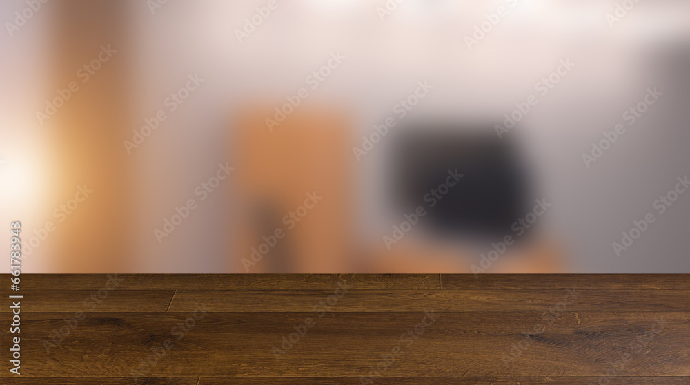 Modern meeting room. 3D rendering.. Sunset.. Texture Wooden parquet. Flooring. Seamless.