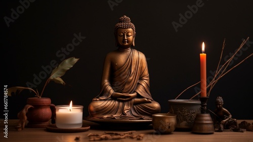 buddha with candle 