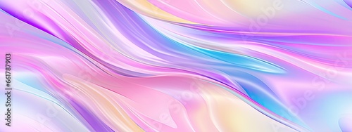 Wallpaper Mural Seamless trendy iridescent rainbow foil texture. Soft holographic pastel unicorn marble background pattern. Modern pearlescent blurry abstract swirl illustration Torontodigital.ca