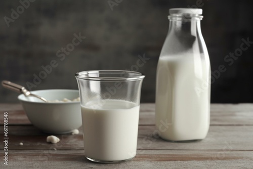 milk and container. Generative AI