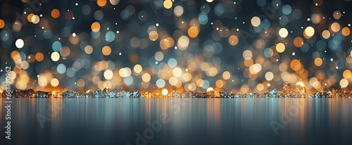 Abstract seamless pattern with lights and reflects. Chirstmas backdrop. Generative AI