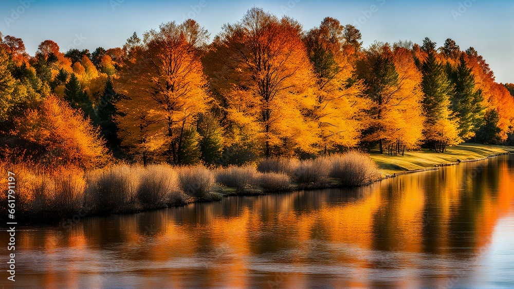 Autumn by the river