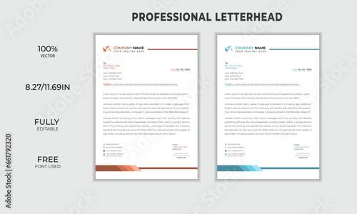 professional official business letterhead design template