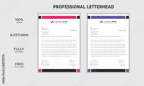 clean & simple minimalist business letterhead design