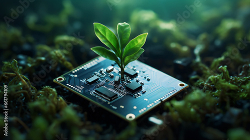 Plant from computer chip