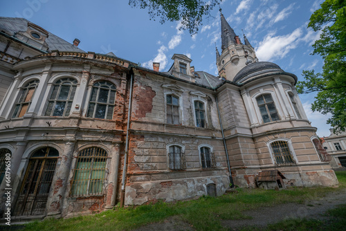 Abandoned haunted palace castle in Bożków in Lower Silesia, Poland
