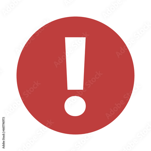 red exclamation mark warning sign caution sign vector illustration red colour