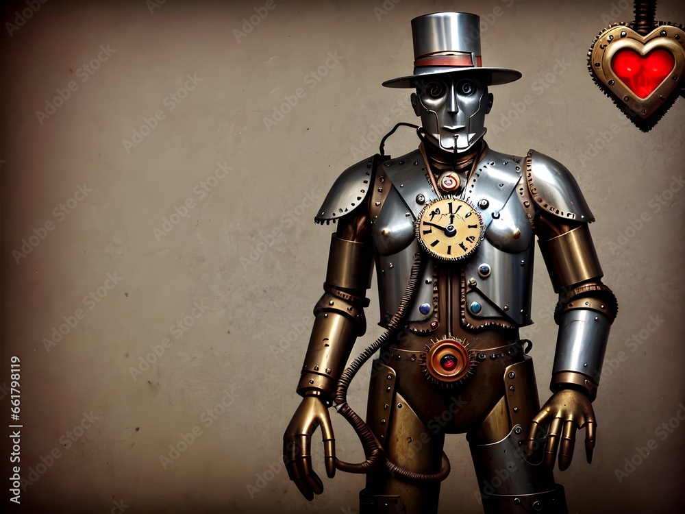 Naklejka premium Steampunk Tin Man