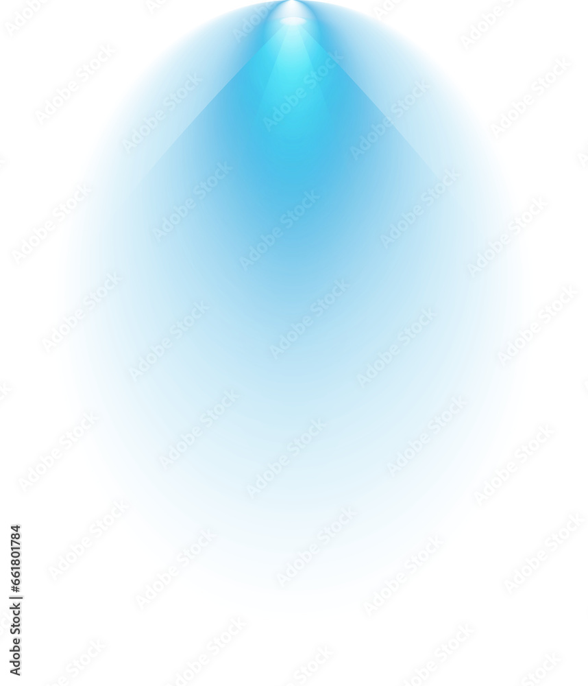 Bright blue Spotlight. Scene. Light Effects. Glow light effect. Glowing lamp. PNG.