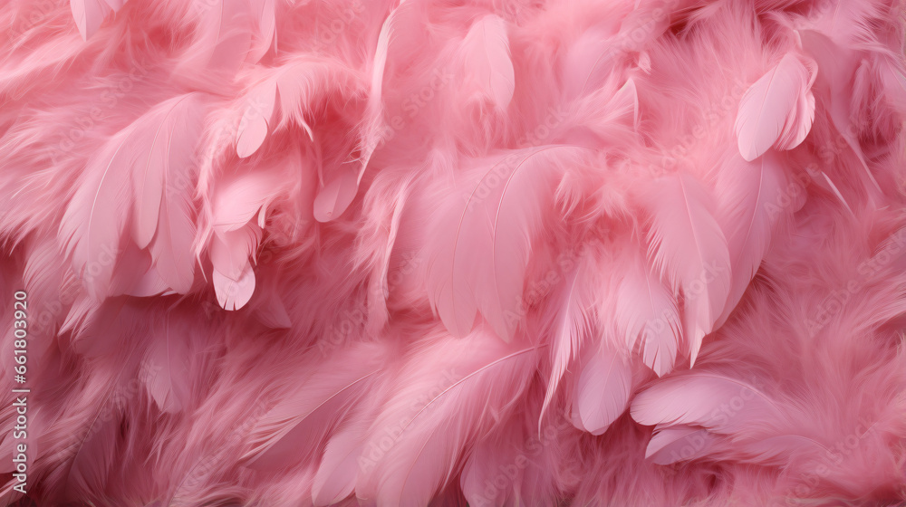 Small fluffy pink feathers