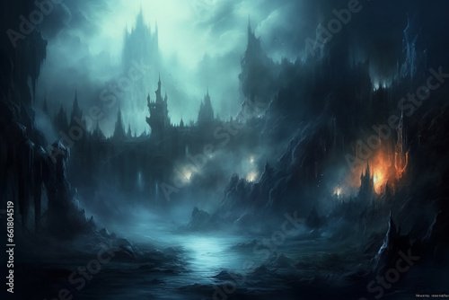 Magic background dark fantasy fog magic. © AlexaSokol83