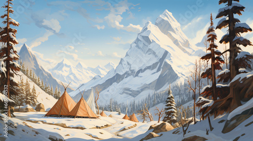 Snow camp mountains