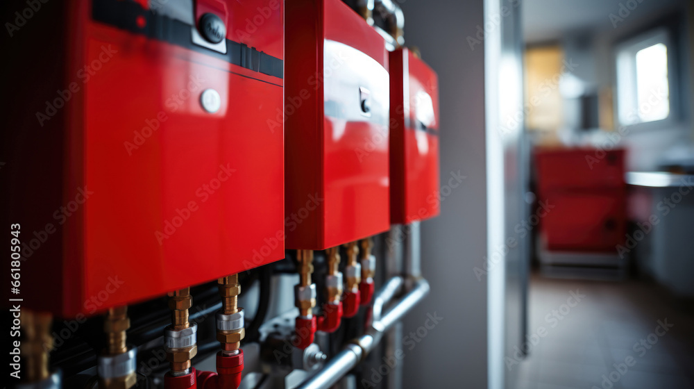 Gasfired Boiler Installation For Efficient Home Heating. Сoncept Smart