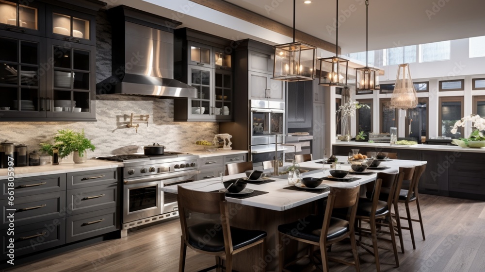 kitchen remodel that prioritizes functionality for home chefs, featuring state-of-the-art appliances and ample counter space