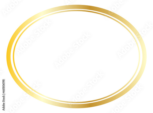 gold frame oval