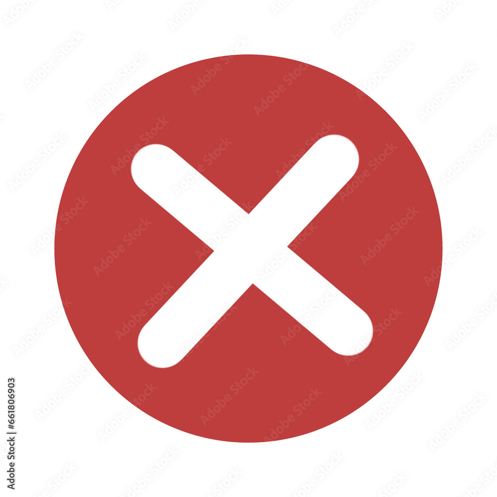 red cross button no wrong error sign symbol vector illustration round red background red cross button no wrong error sign symbol vector illustration round red background