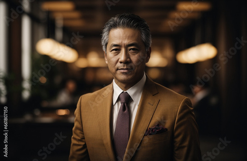 Corporate portrait of Japanese CEO