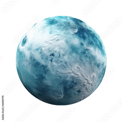 Neptune Planet Isolated on Transparent or White Background, PNG