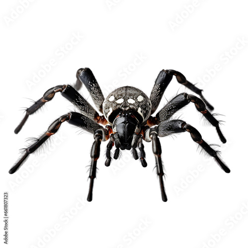 Social Spider in White Background Isolated on Transparent or White Background, PNG