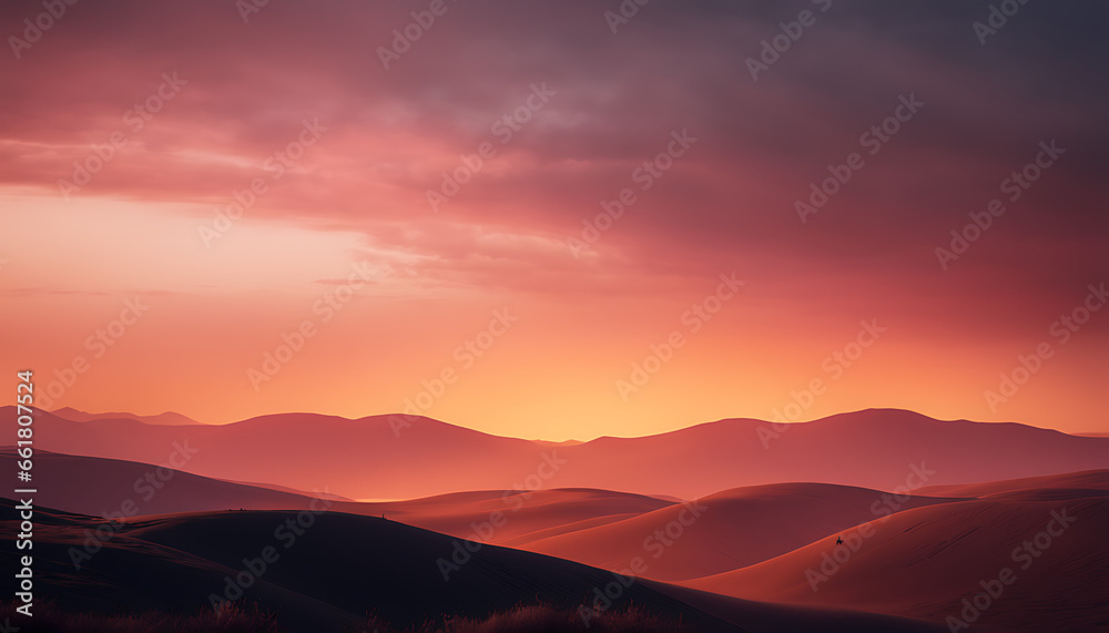 Background with a color gradient, an abstract orange grain gradation texture, and an abstract pink noise texture