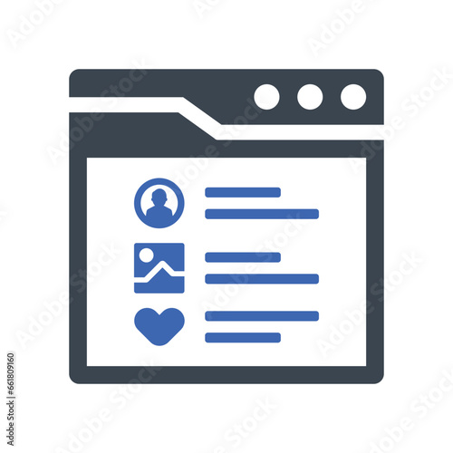 User activity interface icon