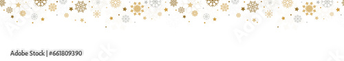 seamless falling snow flake panorama background