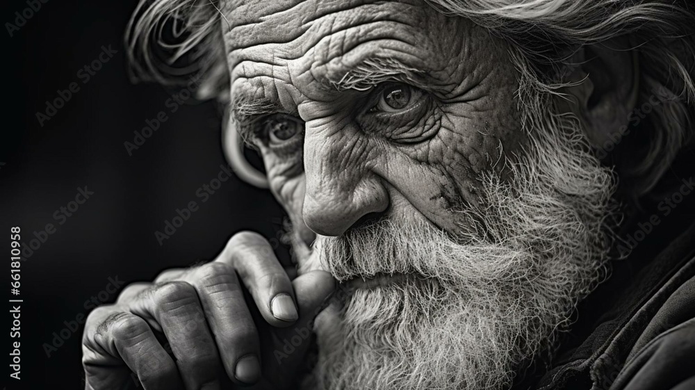 portrait of a man in black and white portrait of a man in black and white