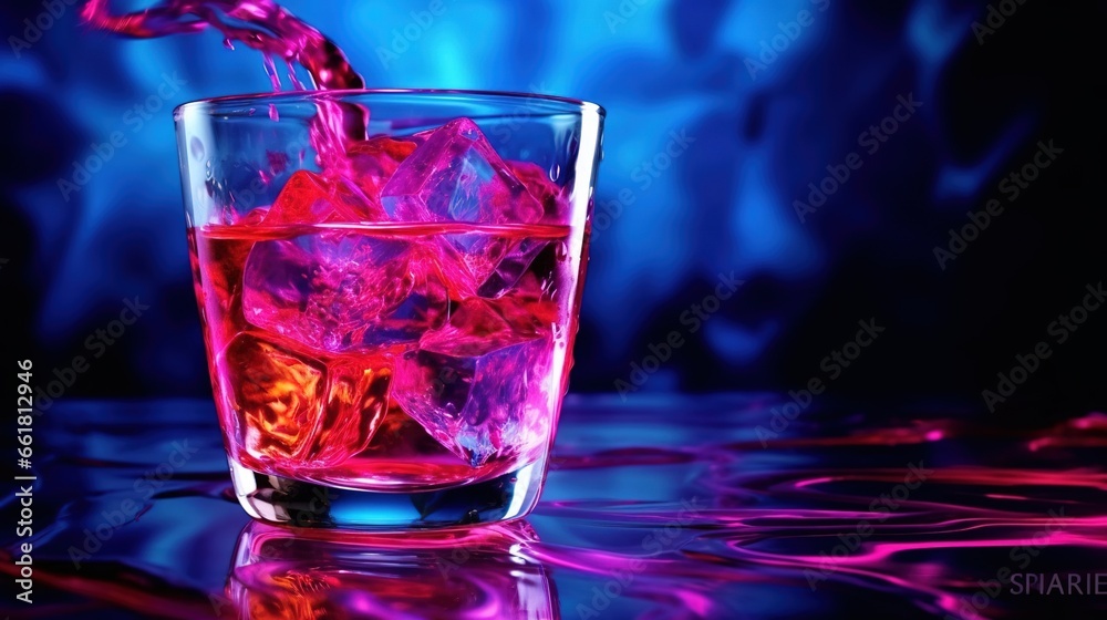 Trendy cocktail drink on the bar in the club, Created with Generative Ai technology. Trendy cocktail drink on the bar in the club, Created with Generative Ai technology.