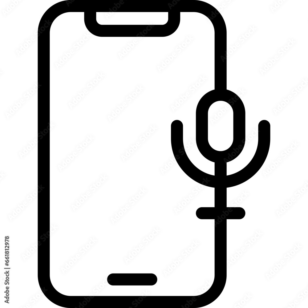 Mic flat icon vector illustration Mic flat icon vector illustration