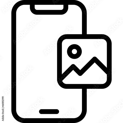 Photos flat icon vector illustration