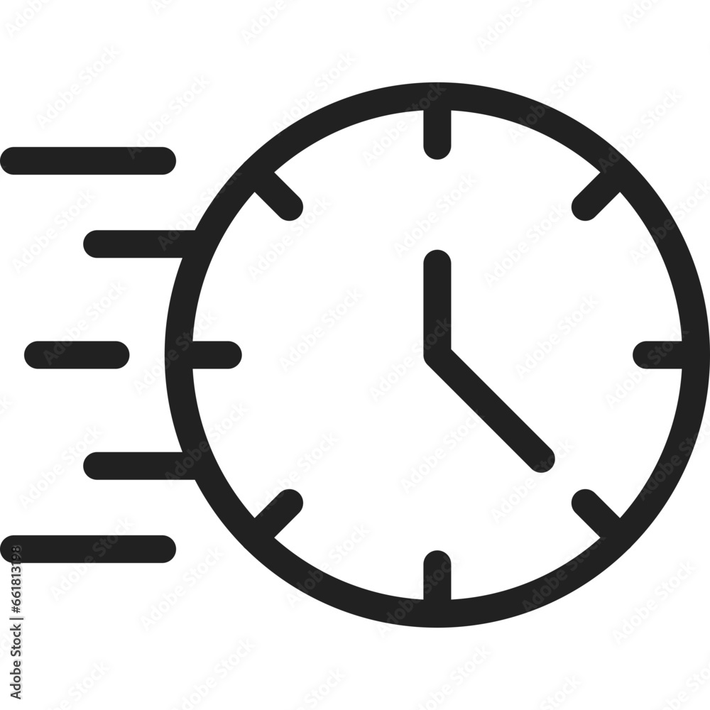 Fast time flat icon vector illustration