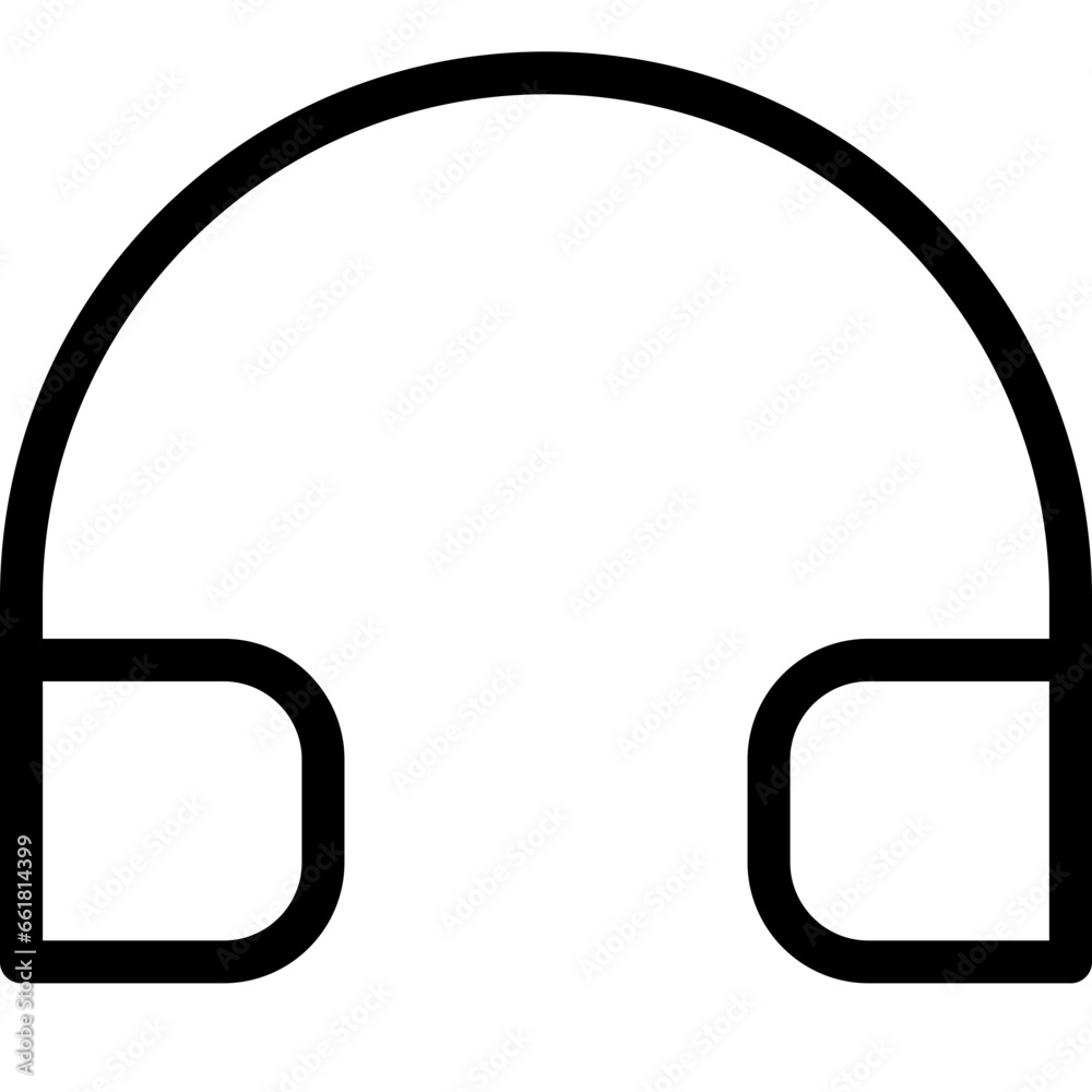 Headphone flat icon vector illustration Headphone flat icon vector illustration