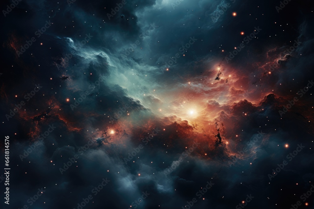 Fototapeta premium Space or Galaxy colourful background. Generative AI