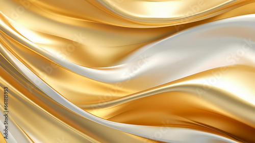 abstract background with golden waves
