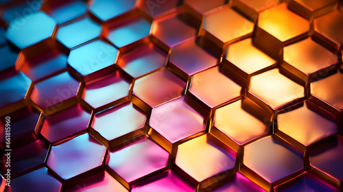 abstract colorful background with honeycomb