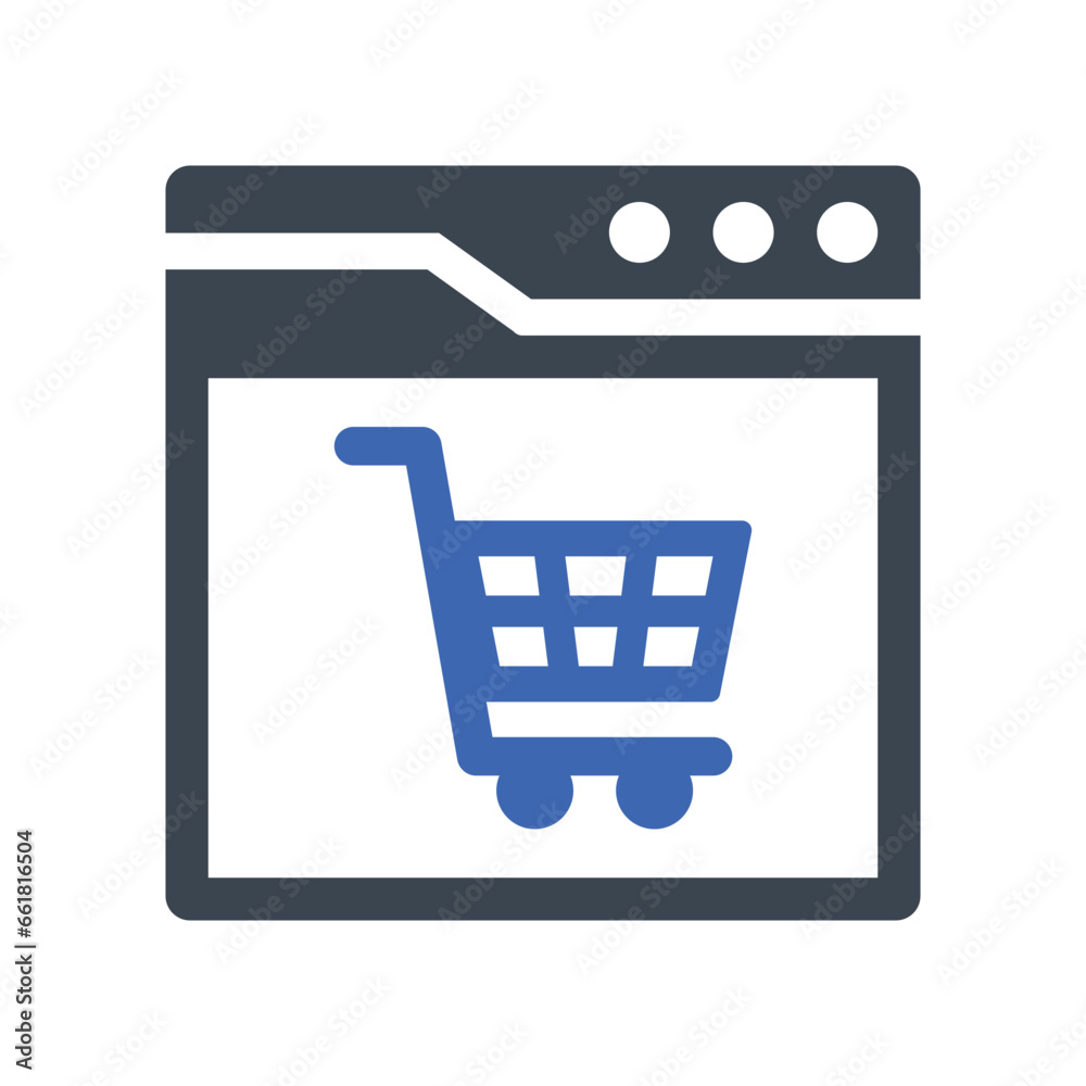 E commerce site interface icon E commerce site interface icon