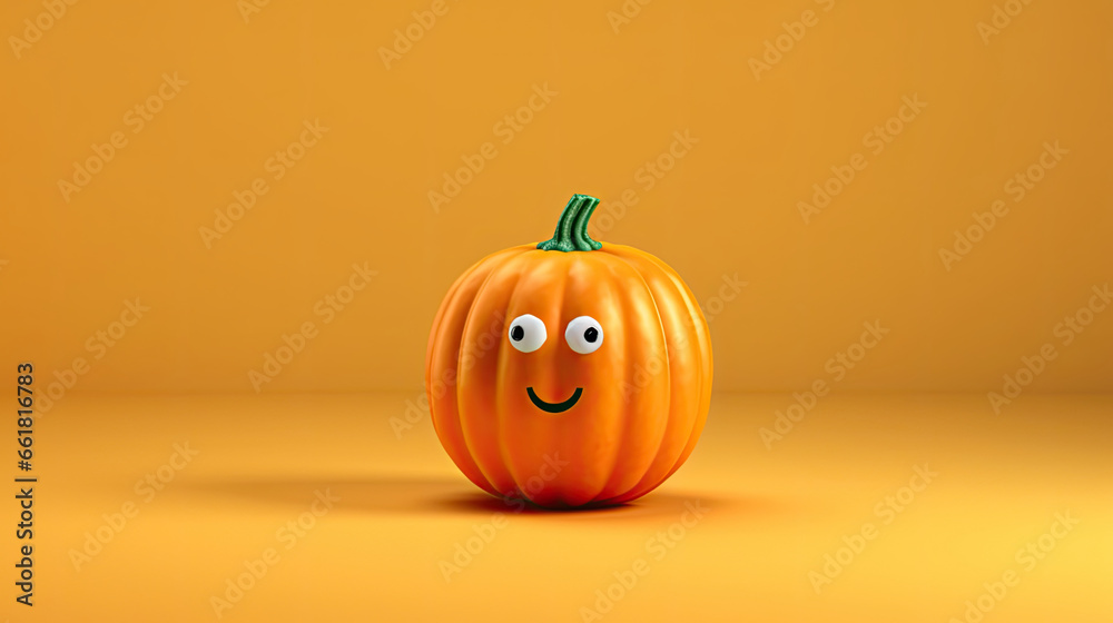 A Halloween pumpkin on a lime background. A Halloween pumpkin on a lime background.