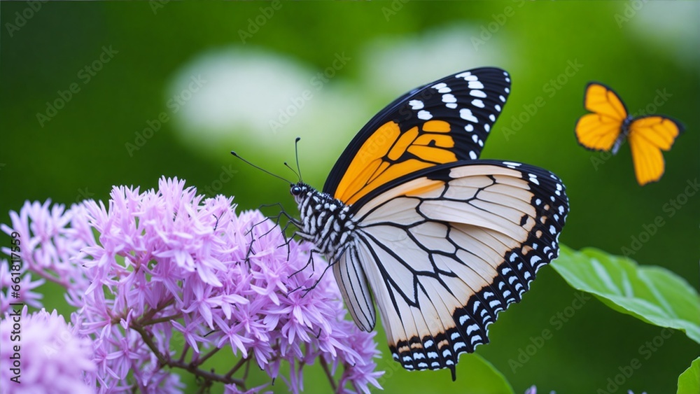 Obraz premium butterfly on flower