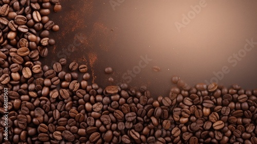 coffee beans background, roasted robusta arabica, ai generated